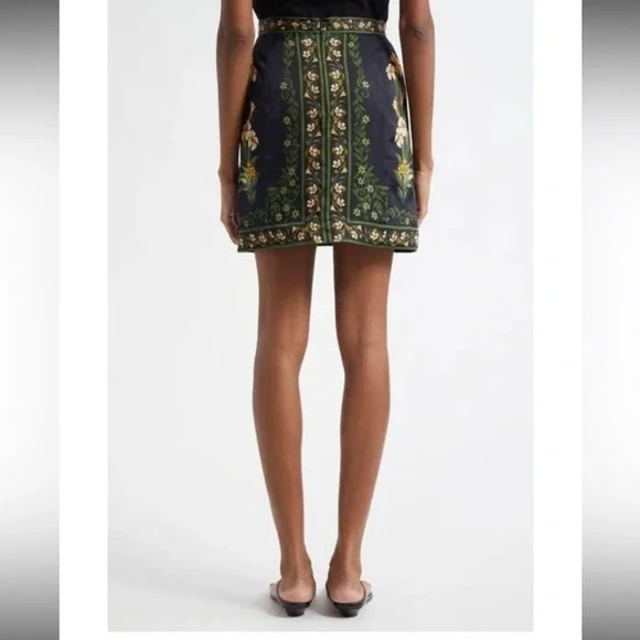 FARM Rio Floral Black Wrap Skirt - Picture 2 of 7